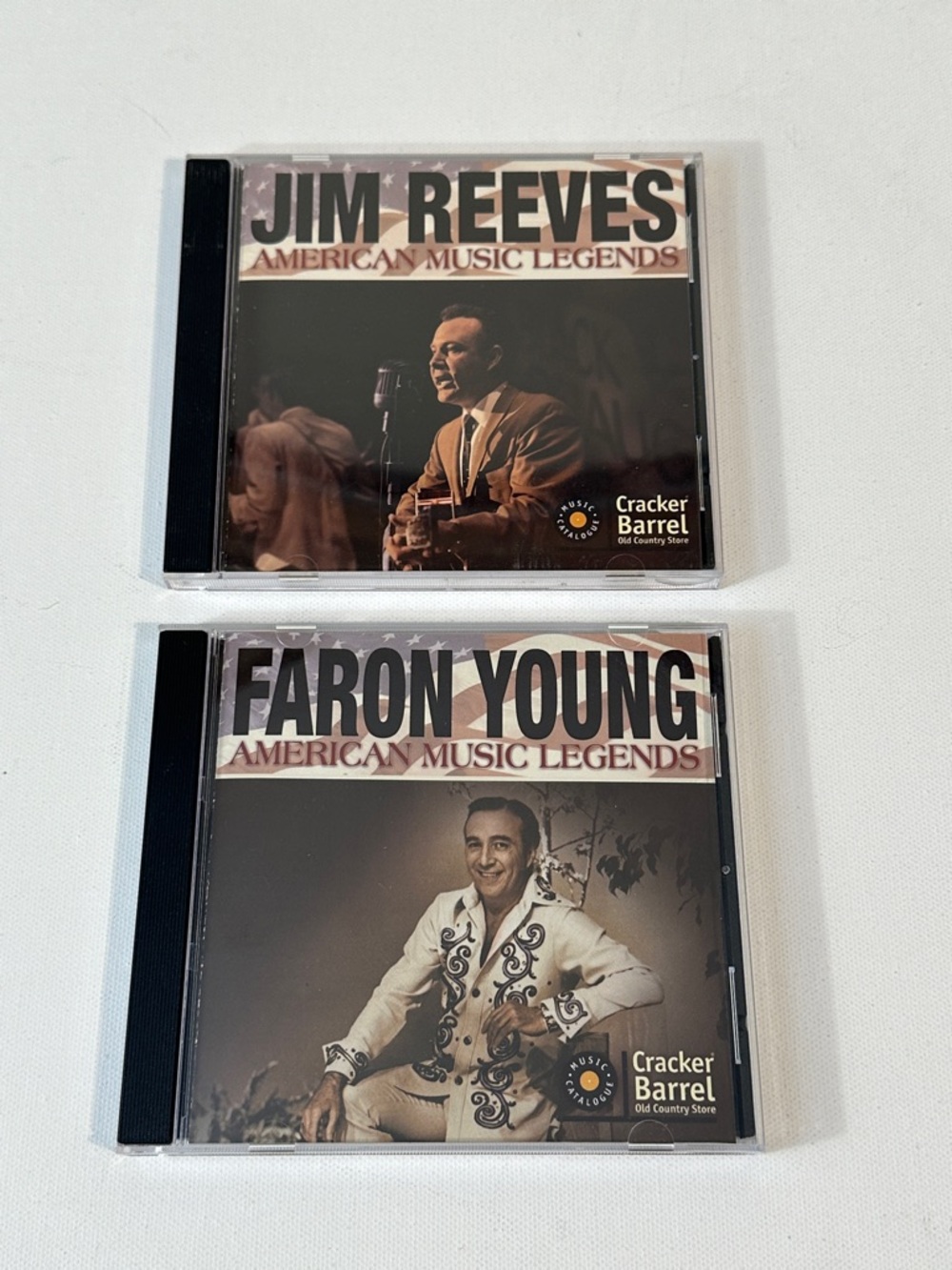 JIM REEVES / FARON YOUNG - AMERICAN MUSIC LEGENDS -CRACKER BARREL RELEASE